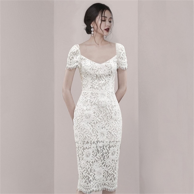 Fashion Lace Bodycon Pencil Dres Elegant Short Sleeve Summer Sexy V-Neck Dresses OL Work Wear Vestidos 210603, Picture color
Fashion Lace Bodycon Pencil Dres Elegant Short Sleeve Summer Sexy V-Neck Dresses OL Work Wear Vestidos 210603, Picture color
