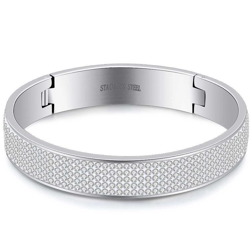 Wholesale Price Clear Color Crystal Custom Jewelry Stainless Steel Bangles Wedding/engaement Bangle Q0719
Wholesale Price Clear Color Crystal Custom Jewelry Stainless Steel Bangles Wedding/engaement Bangle Q0719