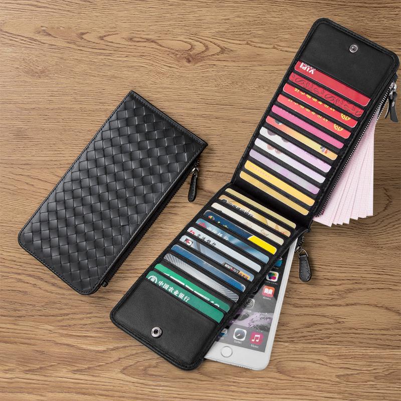 Card Holders Men's Holder Wallet One Leather Large Capacity Multi-Function Brand Multiple Slots Ultra-Thin Women's, Black double zipper
Card Holders Men's Holder Wallet One Leather Large Capacity Multi-Function Brand Multiple Slots Ultra-Thin Women's, Black double zipper