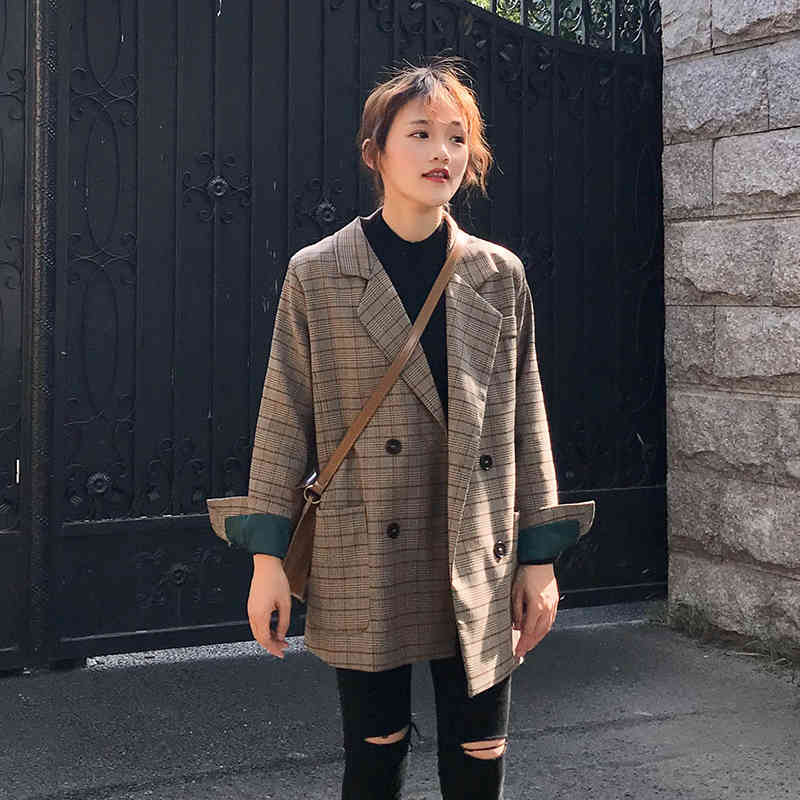 women's suits & blazers new korean version of loose net red plaid small suit jacket female ins chic 2n8m, White;black
women's suits & blazers new korean version of loose net red plaid small suit jacket female ins chic 2n8m, White;black