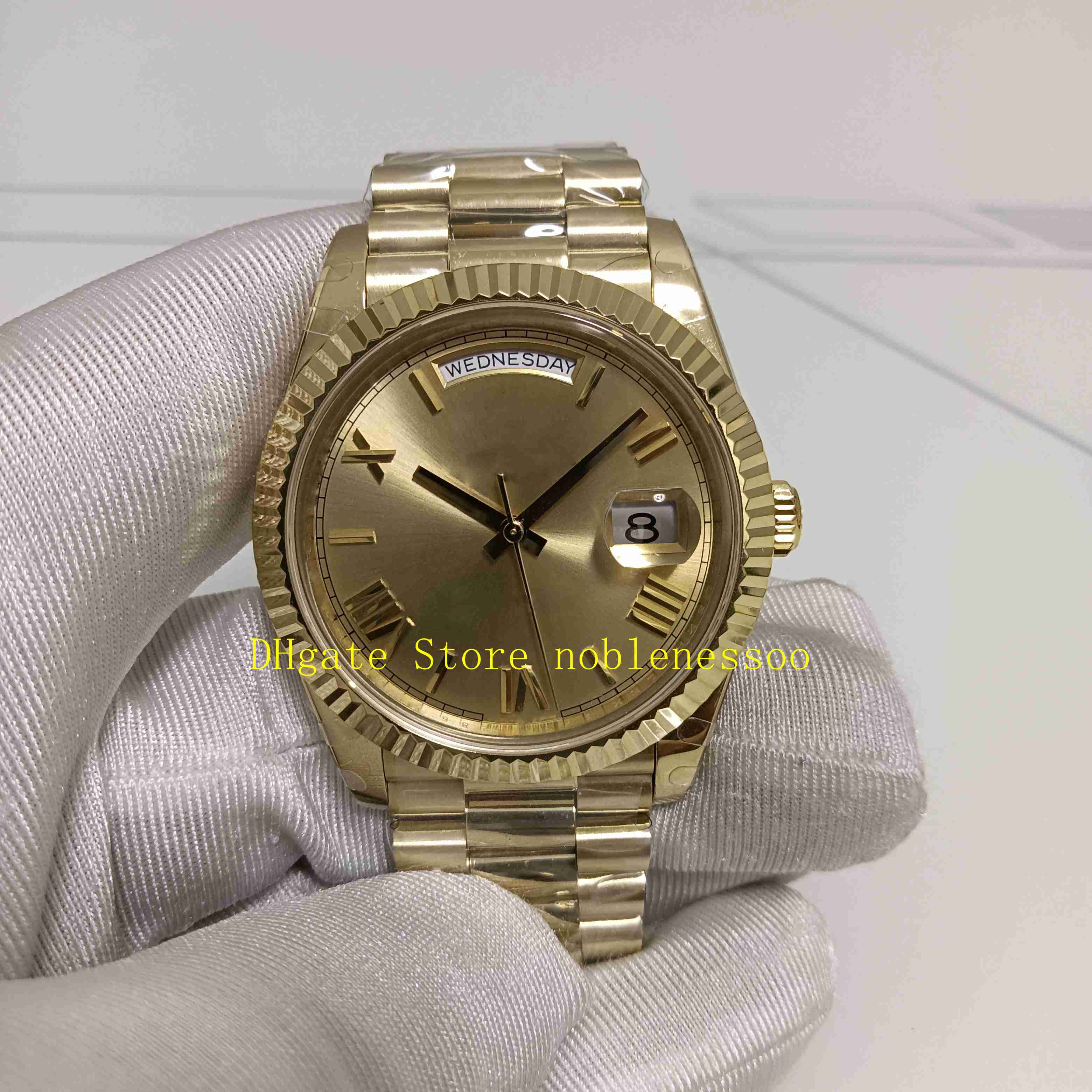 13 Style Top Version Mens Watch BP Factory Men 228238 President Date 40mm Champagne 18K Yellow Gold 228235 Bracelet Eta Cal.2813 Movement Automatic Watches Gift Box, 08 
13 Style Top Version Mens Watch BP Factory Men 228238 President Date 40mm Champagne 18K Yellow Gold 228235 Bracelet Eta Cal.2813 Movement Automatic Watches Gift Box, 08