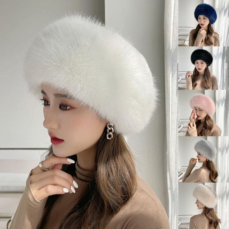 Berets 6 Colors Women WarmT Hicken Windproof Winter Faux Fur Hat Fluffy Beanies Headscarf Accessories, Black
Berets 6 Colors Women WarmT Hicken Windproof Winter Faux Fur Hat Fluffy Beanies Headscarf Accessories, Black