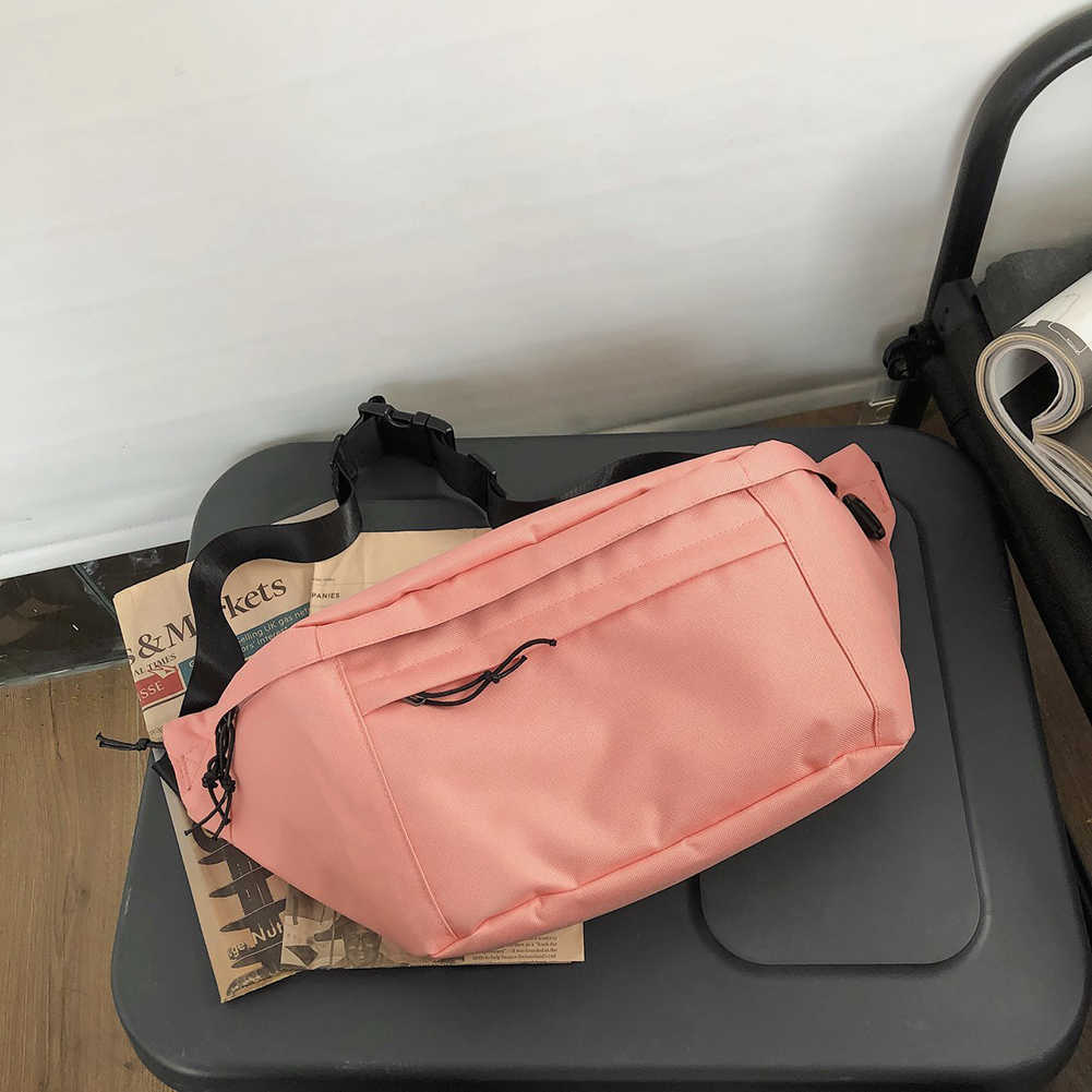 Large Capacity Storage Waist Bag Canvas Fanny Pack For Men And Women Big Blet Bag Multi-Functional Chest Bags Banana Waist Packs 210708