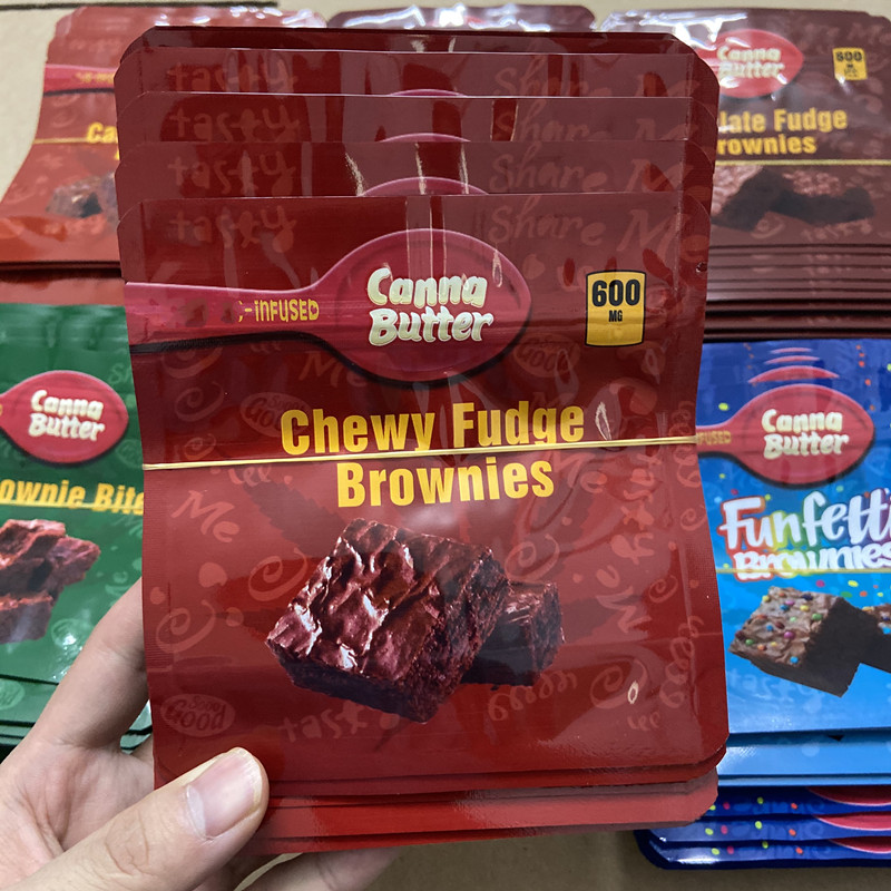 plastic packaging bag 600mg Canna butter choclate fudge brownies bites bags edibles mylar
plastic packaging bag 600mg Canna butter choclate fudge brownies bites bags edibles mylar