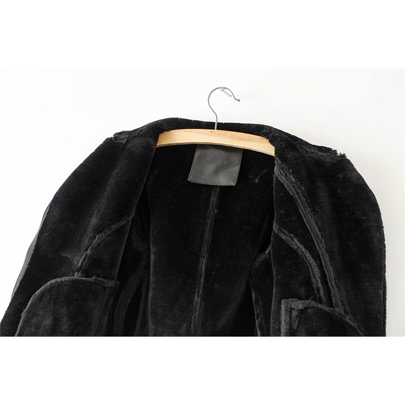 fashion women short leather-clad winter lady pocket zipper jackets with belt cool female moto girls chic sets 210430