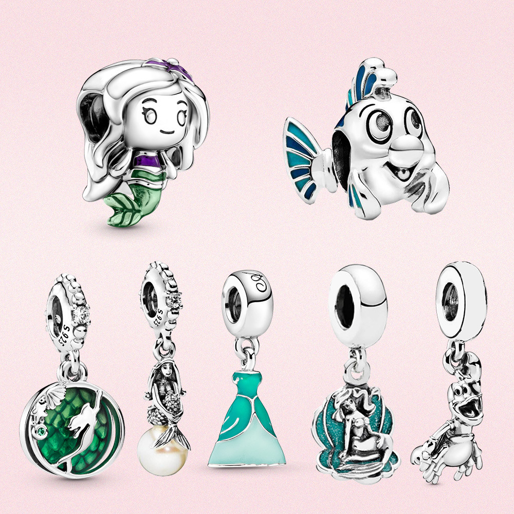 925 Sterling Silver Little Mermaid Ariel Princess Sebastian Dangle Charm Fit Pandora Bracelet for women gift With Original Bag, Black
925 Sterling Silver Little Mermaid Ariel Princess Sebastian Dangle Charm Fit Pandora Bracelet for women gift With Original Bag, Black