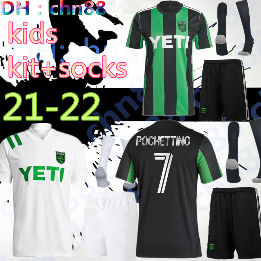 2021 2022 Austin FC soccer jerseys youth kids kit + socks Inaugural MLS 21 22 Home Black Away White DARIO CONCA KLEBER XAVIER BAEZ Customize Football Shirts, Image
2021 2022 Austin FC soccer jerseys youth kids kit + socks Inaugural MLS 21 22 Home Black Away White DARIO CONCA KLEBER XAVIER BAEZ Customize Football Shirts, Image