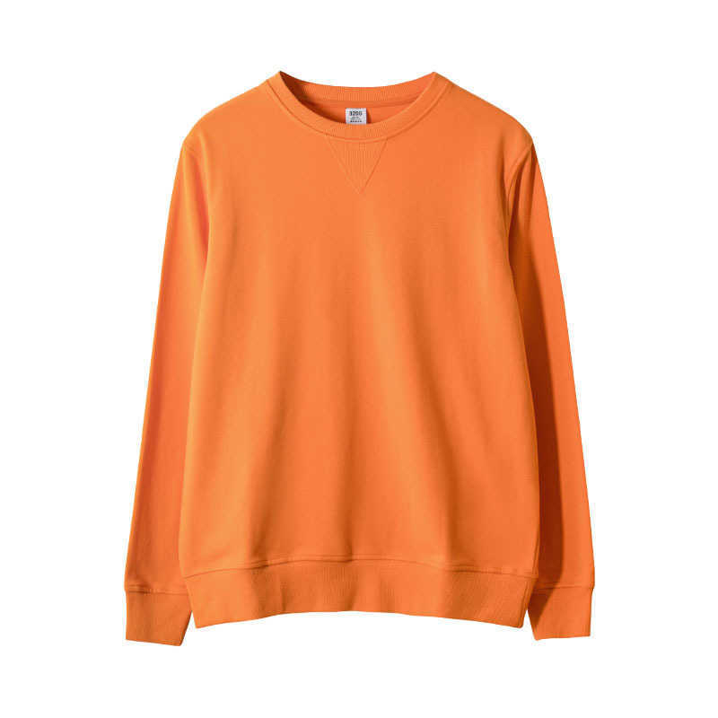 Autumn Long Sleeve Women Hoodies Pure Color Casual Tops Couple's O-Neck Cotton Hoodies Women Sweatshirt 211006