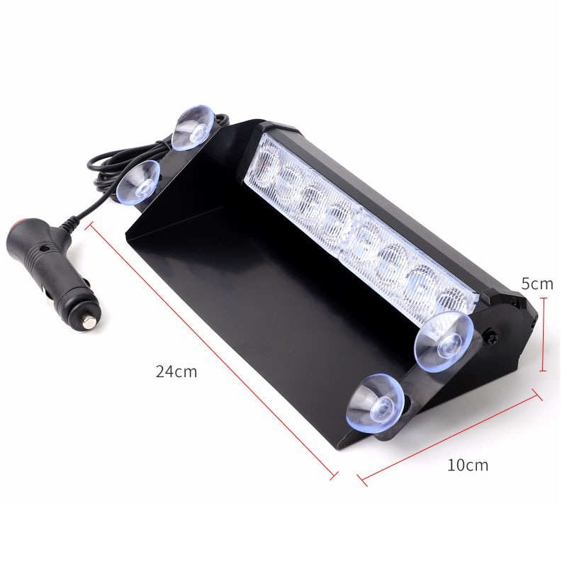 New Styling 8 LED RedBlue Police Strobe Flash Lights Dash Emergency Firemen 3 Flashing Auto Fog lamp Car Warning Light