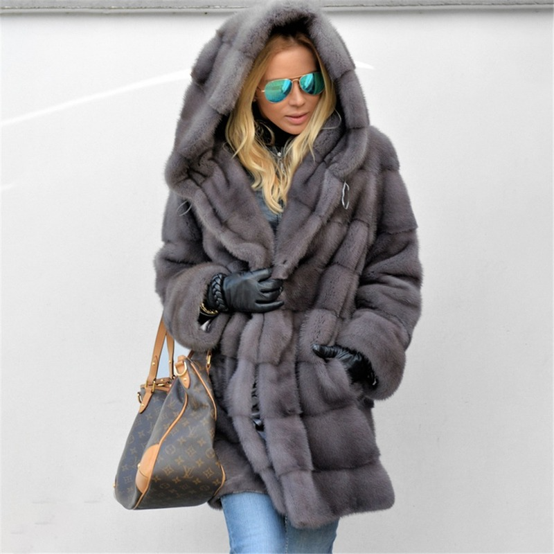 2021 New Winter Real Fur Coat Fur Hood Mink Coat With Fur Belt Trendy Fashion Natural Pelt Slim Thick Middle, Gray
2021 New Winter Real Fur Coat Fur Hood Mink Coat With Fur Belt Trendy Fashion Natural Pelt Slim Thick Middle, Gray