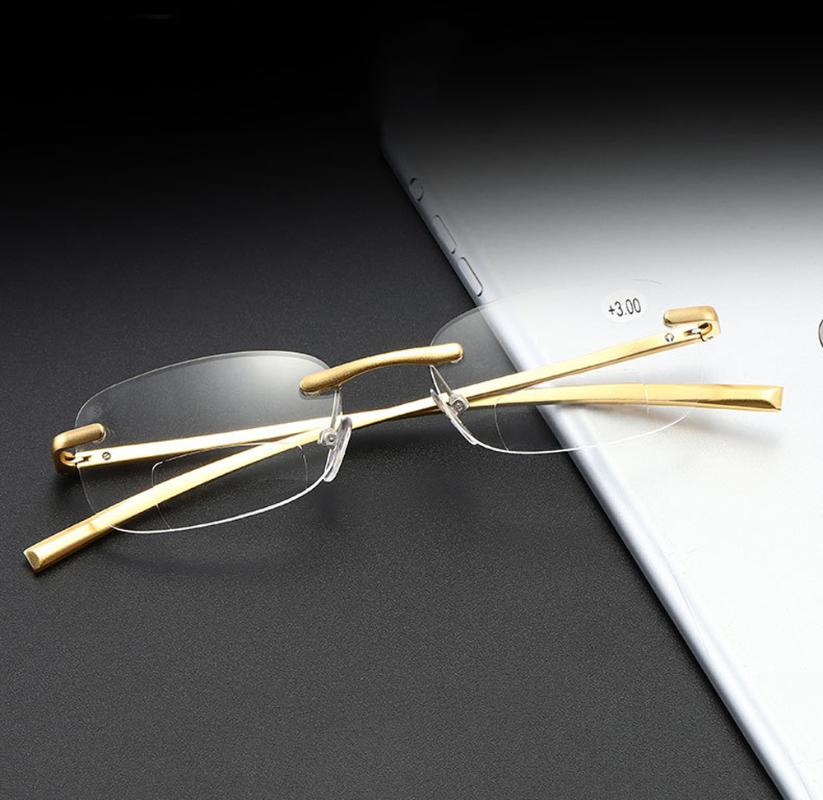 Sunglasses Women Men Rectangle Rimless Al-mg Ultralight Bifocal Reading Glasses +0.75 +1 +1.25 +1.5 +1.75 +2 +2.25 +2.5 +2.75 +3 To +4, White;black
Sunglasses Women Men Rectangle Rimless Al-mg Ultralight Bifocal Reading Glasses +0.75 +1 +1.25 +1.5 +1.75 +2 +2.25 +2.5 +2.75 +3 To +4, White;black