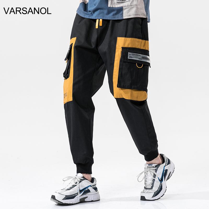 Varsanol Cargo Pants For Men Fashion Streetwear Big Pockets Solid Jogging Clothing Military Loose Cotton Trousers 3xl Men's