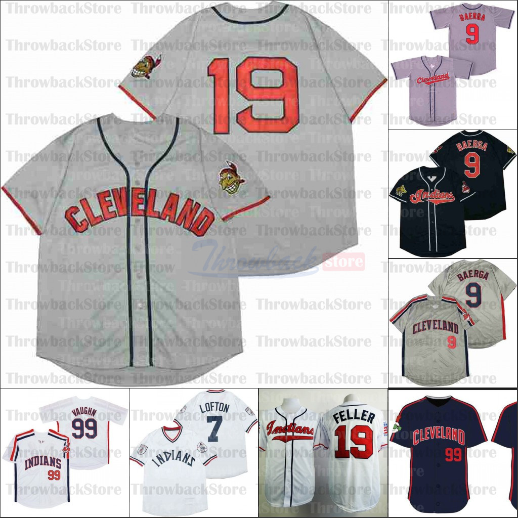 Retro Baseball 1948 1951 and 1995 Home Jersey 99 VAUGHN 19 FELLER 9 BAERGA 7 LOFTON BLACK, As photo 
Retro Baseball 1948 1951 and 1995 Home Jersey 99 VAUGHN 19 FELLER 9 BAERGA 7 LOFTON BLACK, As photo