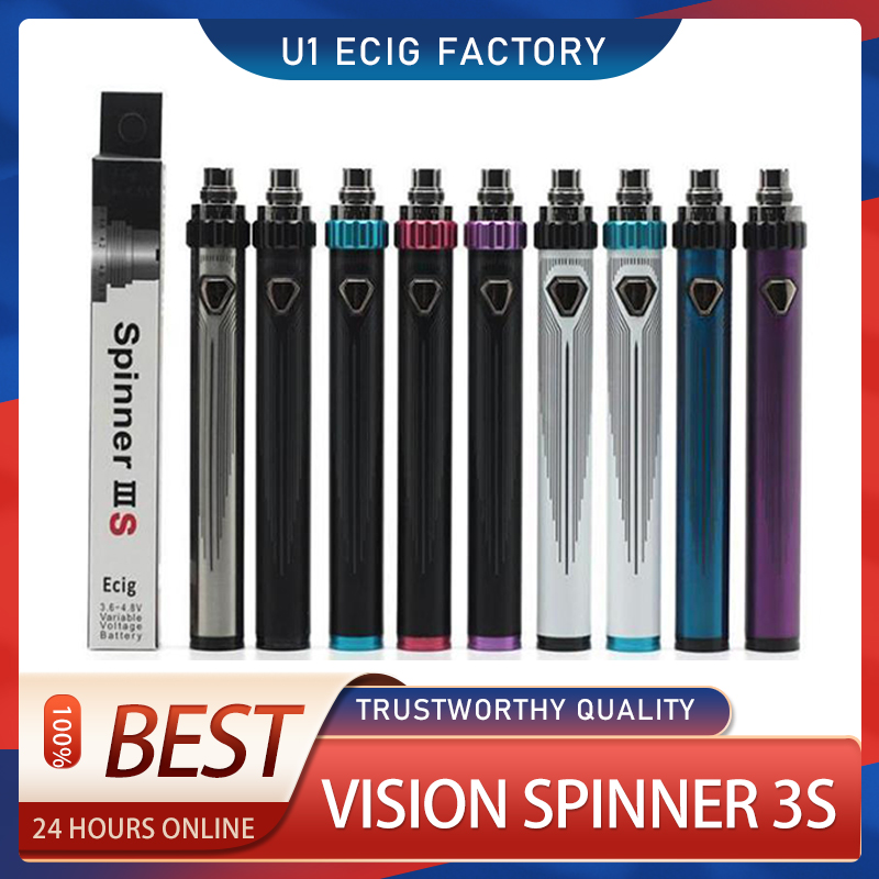 Vision Spinner 3 3S III IIIS Battery Mod 1600mAh For 510 Thread CVT TOP Twist Adjustable Voltage ESMA-T Vape pen 100% Original High Quality
Vision Spinner 3 3S III IIIS Battery Mod 1600mAh For 510 Thread CVT TOP Twist Adjustable Voltage ESMA-T Vape pen 100% Original High Quality