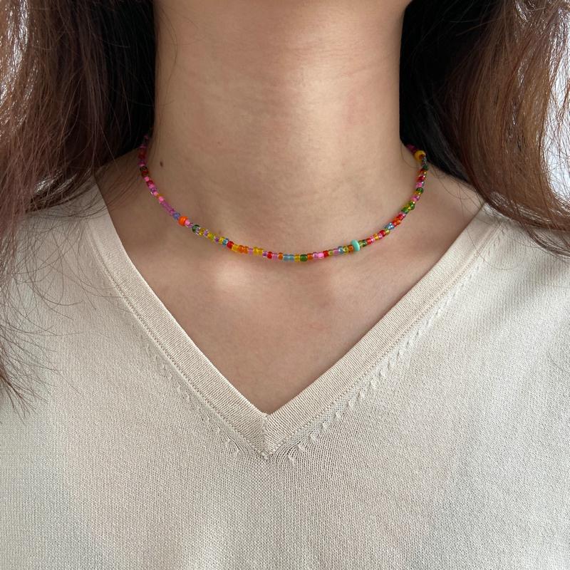 Chokers Trendy Creative Fashion Personality Short Necklace Simple And Wild Geometric Design Colorful Rice Bead Party Ladies Accessories
Chokers Trendy Creative Fashion Personality Short Necklace Simple And Wild Geometric Design Colorful Rice Bead Party Ladies Accessories