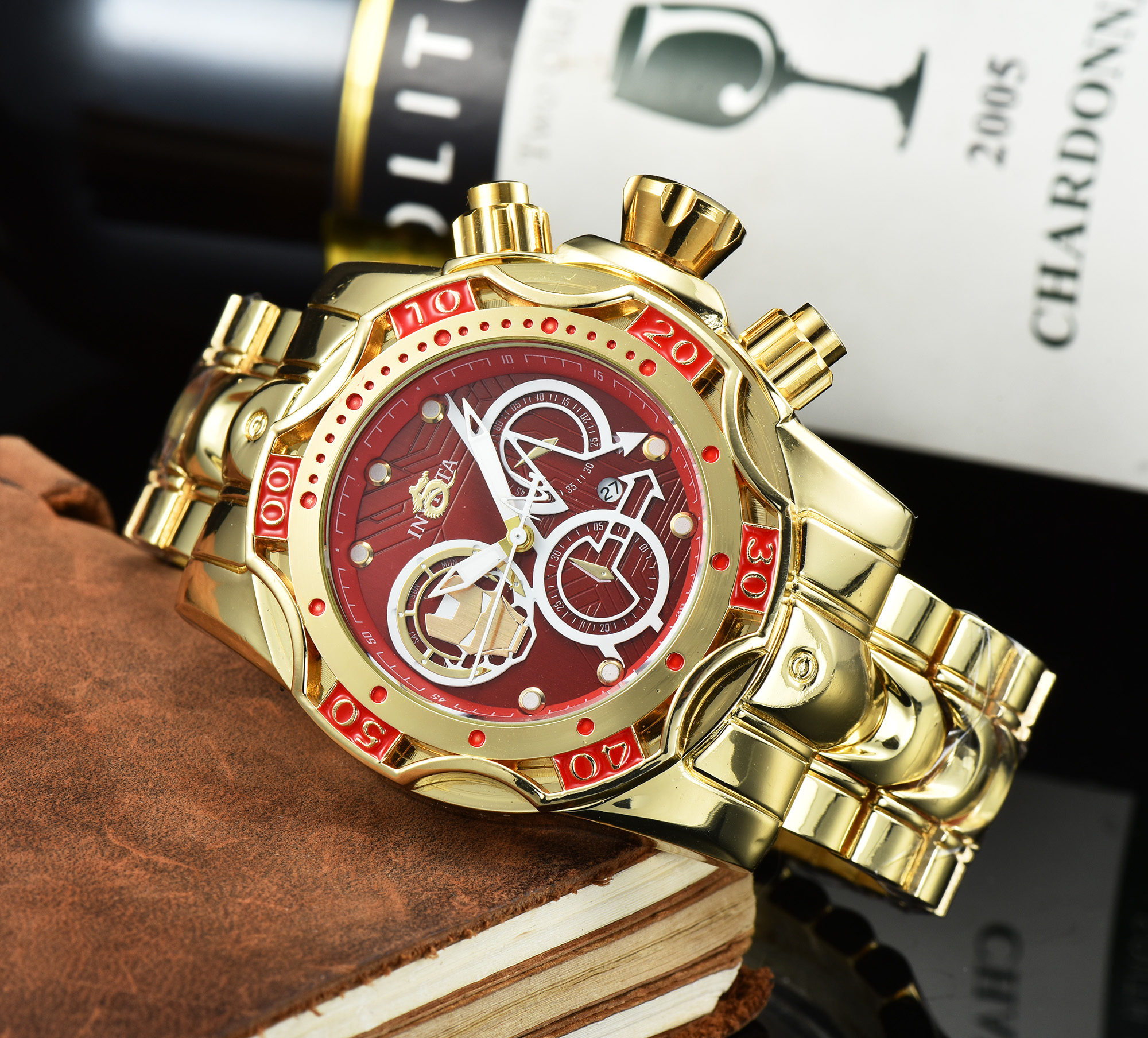 INVICTA Sports Casual Men's Quartz Calendar Watch DZ7333 Iron Man Steel Belt Folding Buckle 51MM Large Dial, Slivery;brown
INVICTA Sports Casual Men's Quartz Calendar Watch DZ7333 Iron Man Steel Belt Folding Buckle 51MM Large Dial, Slivery;brown