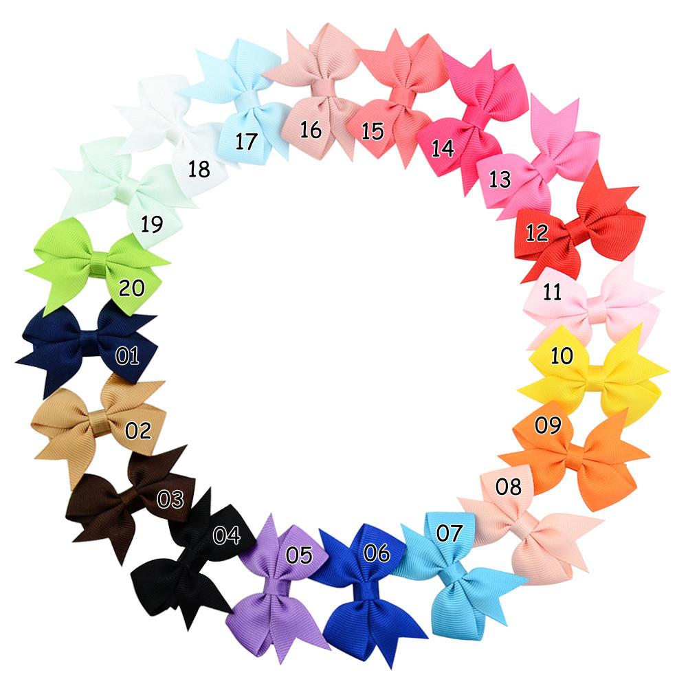 2021 new Wholesale 20 Colors Hair Bows Hair Pin for Kids Hot Girls Harper Small Bow Hairpin Baby Headwear Children's Hair Accessories