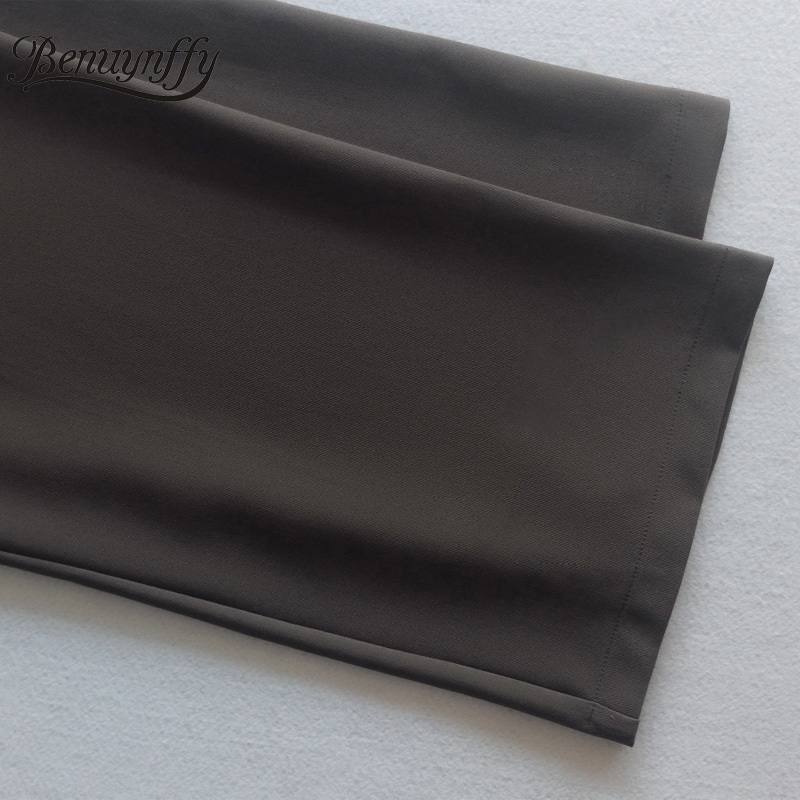 Zipper Fly Button Front Thick Suit Pants Women Autumn Winter High Waisted Solid Casual Office Lady Straight 210510