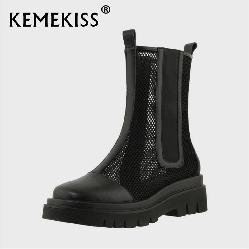 Boots KemeKiss Fashion Real Leather Summer Round Toe Zipper Platform Hollow Out Cool Outdoor Ladies Footwear Size 34-43, Black
Boots KemeKiss Fashion Real Leather Summer Round Toe Zipper Platform Hollow Out Cool Outdoor Ladies Footwear Size 34-43, Black