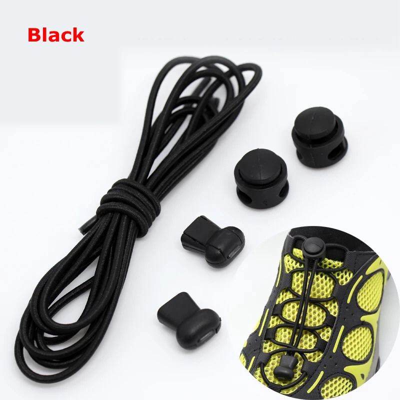 Elastic Self-Locking Shoelaces Elastic No-tie Shoestrings for Running Jogging Triathlon Sports Fitness Training