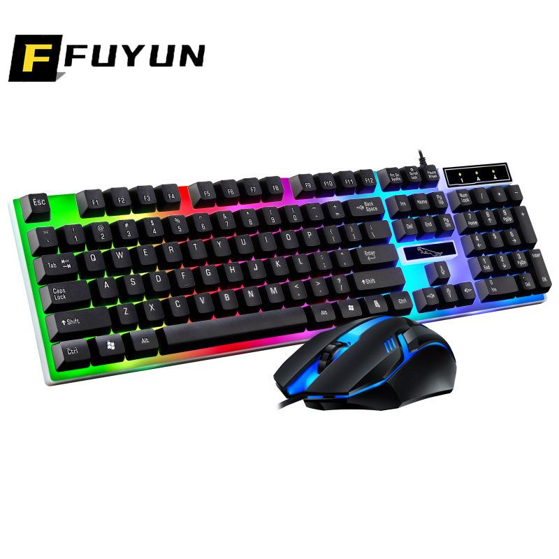 Keyboard Mouse Combos FUYUN Backlight Set Mechanical For PC Laptop Desktop Gaming Stylish Ergonomic Combo 1000DPI USB Wired Rainbow N83
Keyboard Mouse Combos FUYUN Backlight Set Mechanical For PC Laptop Desktop Gaming Stylish Ergonomic Combo 1000DPI USB Wired Rainbow N83