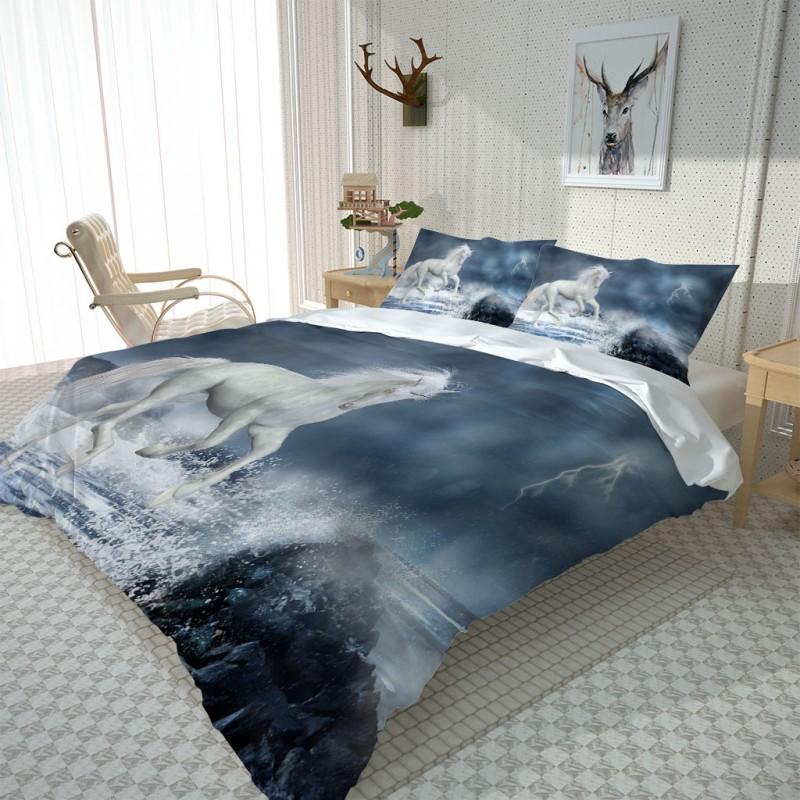 Fashion Fantasy Horse Bedding Home Textiles Single Bed Double Duvet Cover Pillow Case Sheet Boy Girl Set Sets