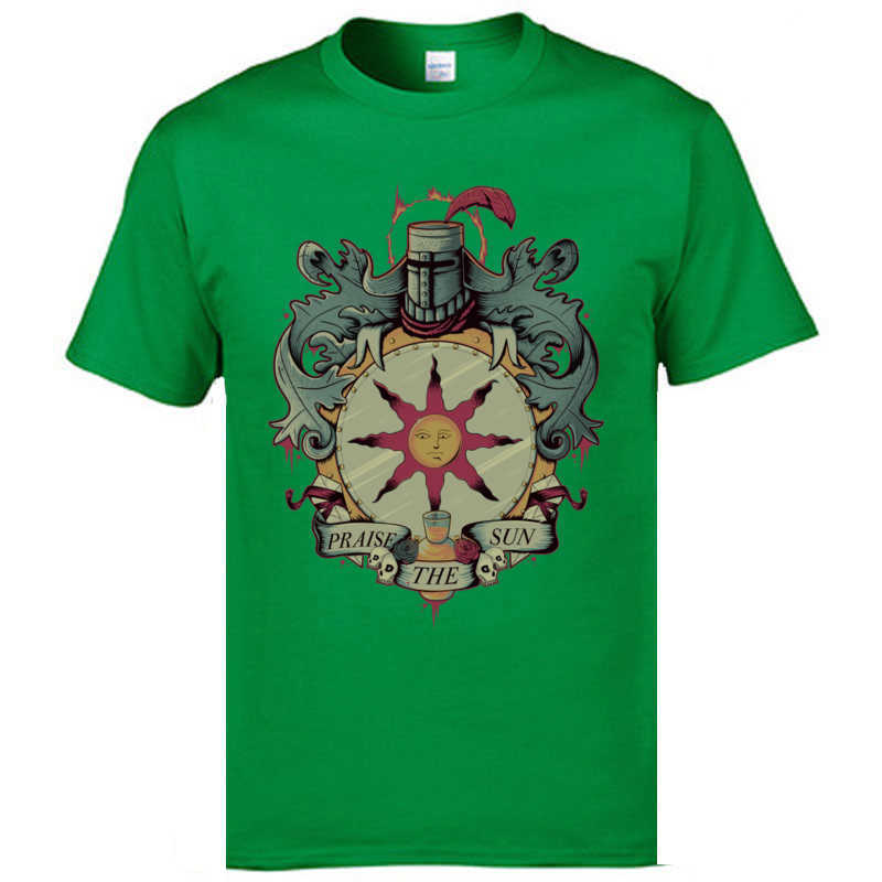 Arrival Men Tops & ees Dark Souls Normal Shirts 100% Cotton Fabric Short Sleeve Camisa Shirt Round Neck Vintage Game 210629