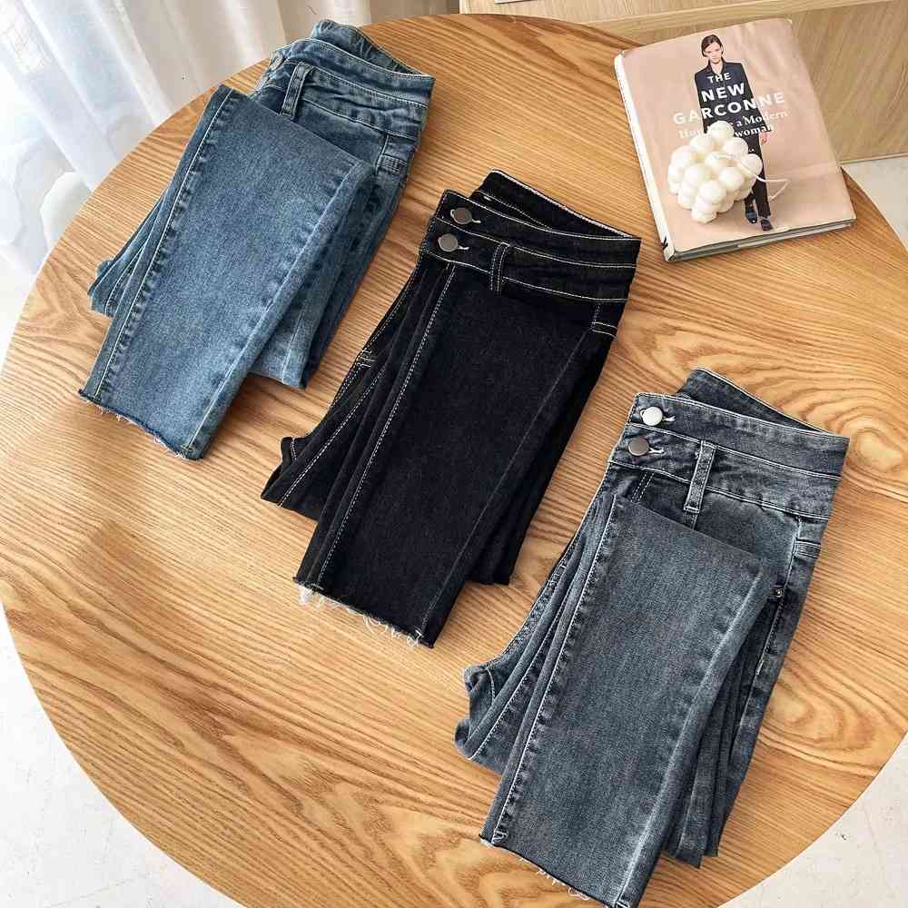 Women's jeans Spring and Autumn New High Waist Slim Tight Elastic Leggings Women Students Versatile Pants Jeans Pencil, Gray
Women's jeans Spring and Autumn New High Waist Slim Tight Elastic Leggings Women Students Versatile Pants Jeans Pencil, Gray