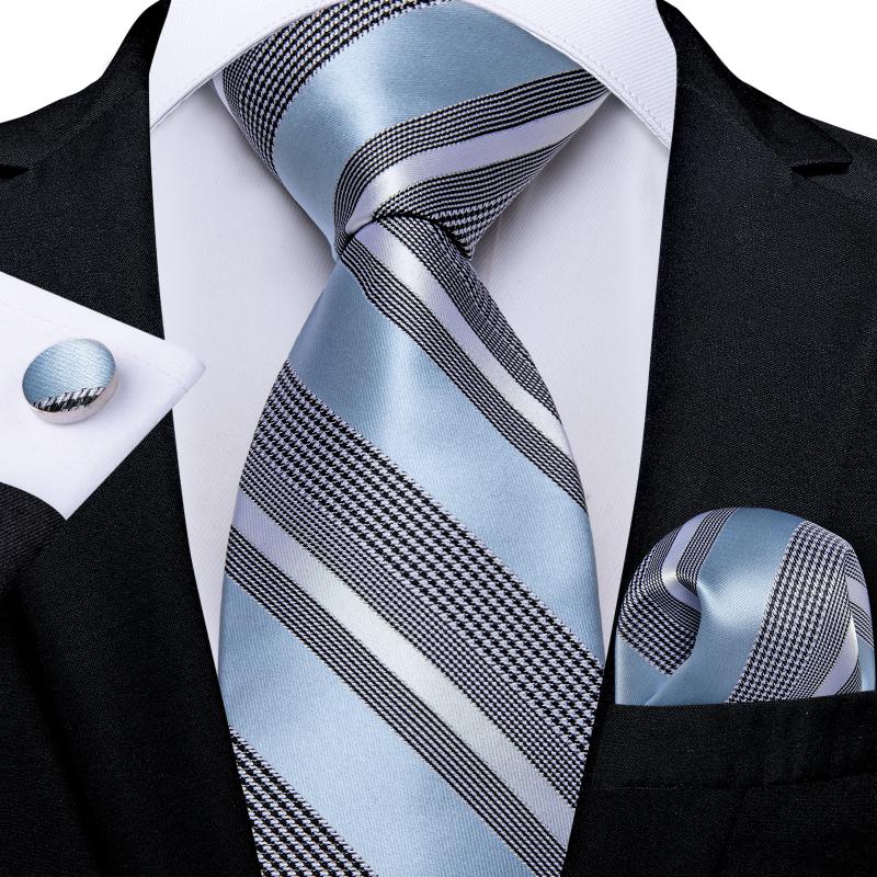Bow Ties Fashion Striped Tie For Men Light Blue Pink Business Wedding Neck Cufflinks Set Pocket Square 8cm Silk Gift, Black;gray
Bow Ties Fashion Striped Tie For Men Light Blue Pink Business Wedding Neck Cufflinks Set Pocket Square 8cm Silk Gift, Black;gray