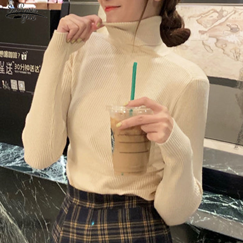 Autumn Slim Women Sweater Knitted Turtleneck Elastic Female Pullover Long Sleeve Cotton Clothes Sueter Mujer 10607 210521, Khaki
Autumn Slim Women Sweater Knitted Turtleneck Elastic Female Pullover Long Sleeve Cotton Clothes Sueter Mujer 10607 210521, Khaki