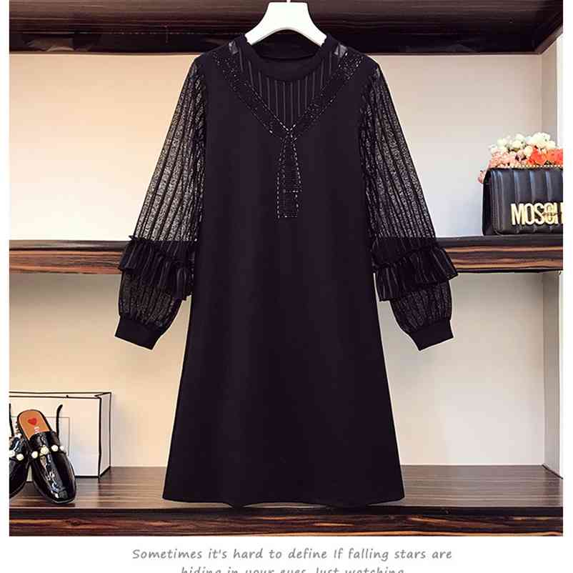 Women Black Elegant Short Dress Autumn Sexy See Through Mesh Stripe Long Sleeve Patchwork Diamond Dresses 210519
Women Black Elegant Short Dress Autumn Sexy See Through Mesh Stripe Long Sleeve Patchwork Diamond Dresses 210519