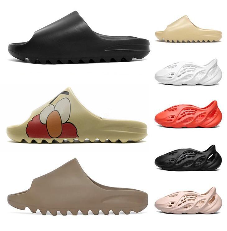 2021 Kanye Men's Women's Sandals Western Slippers Designer Foam Runner Triple Black Outdoor House Slip Sneakers