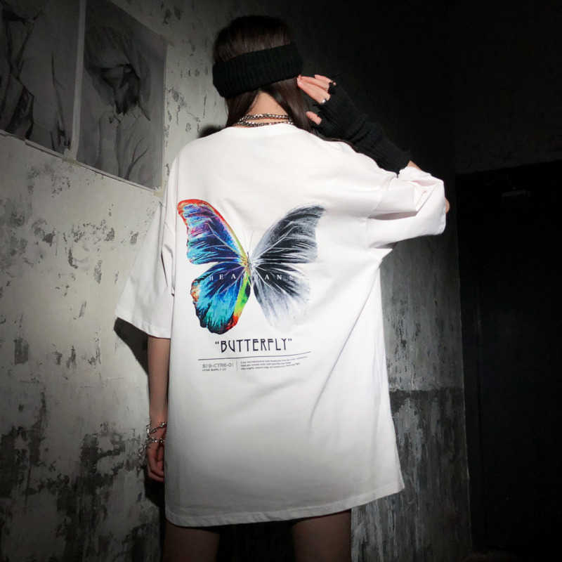 Hip Hop Streetwear Harajuku T Shirt Colorful Tshirt Men Summer Short Sleeve T-Shirt Cotton Loose Tops Tees 210527