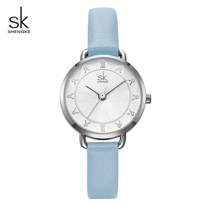 Wristwatches Shengke Creative Glitter Dial Women Leather Wrist Watch Movement Quartz Watches Slim Buckle Strap Montre Femme#K900, 6877-9
Wristwatches Shengke Creative Glitter Dial Women Leather Wrist Watch Movement Quartz Watches Slim Buckle Strap Montre Femme#K900, 6877-9