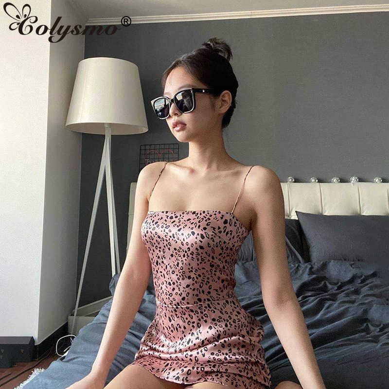 Colysmo Leopard Print Dress Women Spaghetti Straps Hight Waist A-line Sexy Backless Party Club Wear Mini 210527
Colysmo Leopard Print Dress Women Spaghetti Straps Hight Waist A-line Sexy Backless Party Club Wear Mini 210527