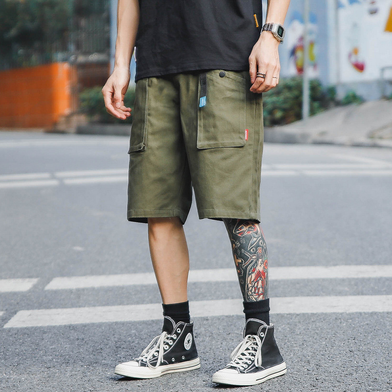 shorts men's large overalls 2021 xiachao brand simple multi bag adjustable elastic capris, White;black
shorts men's large overalls 2021 xiachao brand simple multi bag adjustable elastic capris, White;black