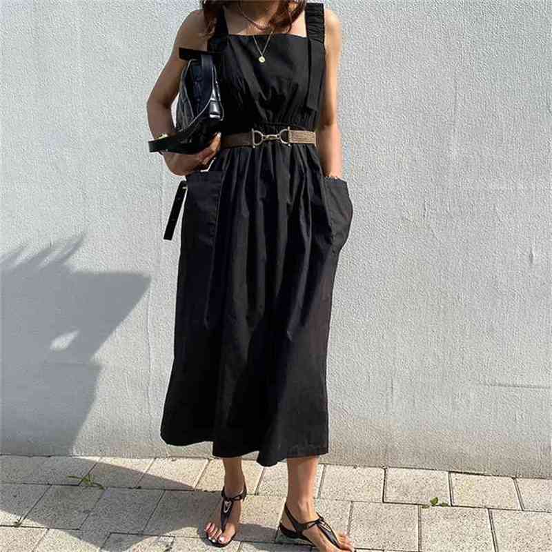 Women Solid Dress Summer Sleeveless Pockets Strap Large Size Casual Loose Long Big Swing Sundress 210603, Picture color
Women Solid Dress Summer Sleeveless Pockets Strap Large Size Casual Loose Long Big Swing Sundress 210603, Picture color