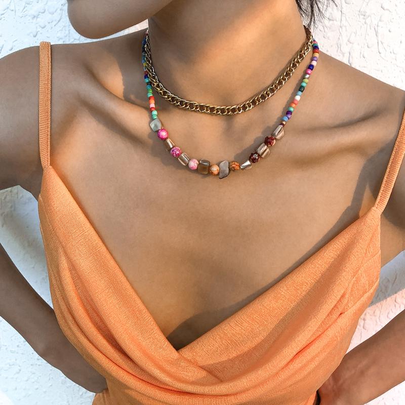 Chokers 2021 Vintage Ethnic Handmade Plastic Beads Shell Gold Chain Choker Necklace Women Beach Vacation Jewelry Gifts
Chokers 2021 Vintage Ethnic Handmade Plastic Beads Shell Gold Chain Choker Necklace Women Beach Vacation Jewelry Gifts