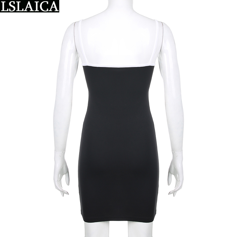 Bodycon dress women sleeveless high waist black slim elegant party strapless casual pencil mini club backless 210515