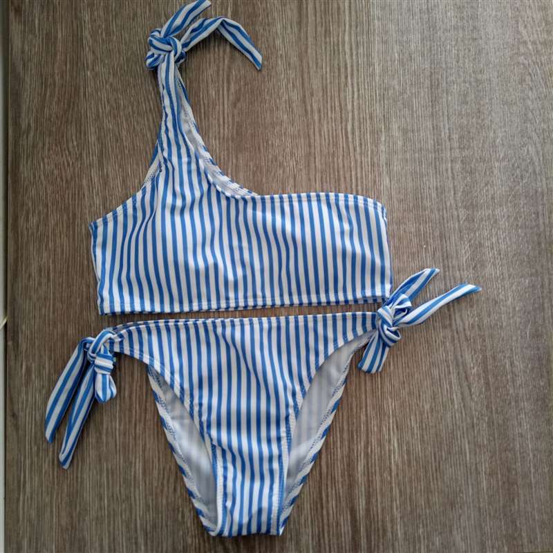 Plaid Sexy Bikini Set One Shoulder Swimwear Women Swimsuit Female Bathing Suit Separate Push Up Bikinis Bandage Beach 210520