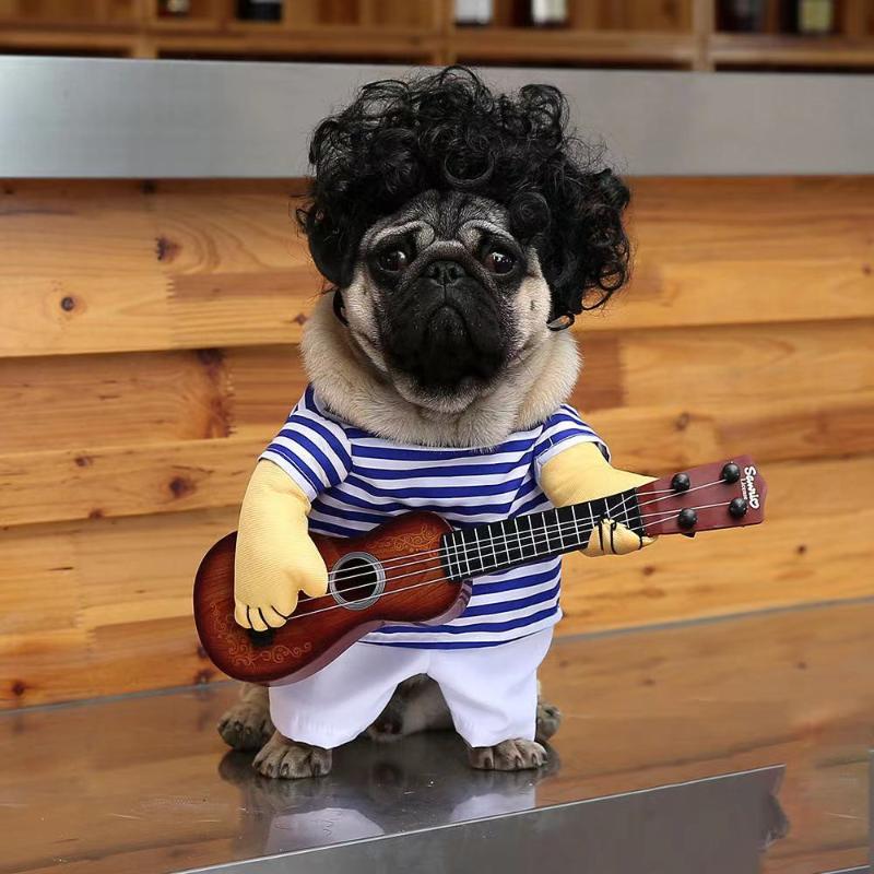 Dog Apparel Fun And Cute Punk Playing Guitar Pet Clothes, Cosplay Costumes, Supplies, Jackets, Suitable For Dogs Cats, Blue
Dog Apparel Fun And Cute Punk Playing Guitar Pet Clothes, Cosplay Costumes, Supplies, Jackets, Suitable For Dogs Cats, Blue