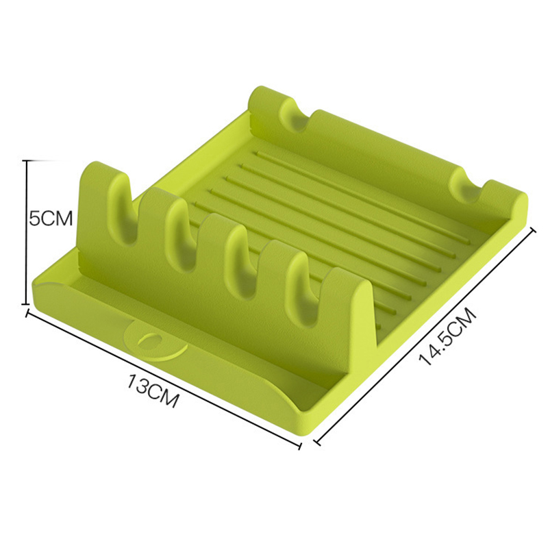 Kitchen Spatula Rack Spoon Holders Fork Shelf Organizer Plastic Spoon Rest Chopsticks Holder Non-slip Spoons Pad Kitchen Tool