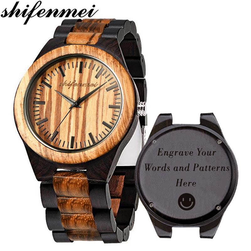 Wristwatches Shifenmei Wood Watch Personalized Engraved Mens Watches Top Quartz Wristwatch Custom For Men Women Birthday, Slivery;brown
Wristwatches Shifenmei Wood Watch Personalized Engraved Mens Watches Top Quartz Wristwatch Custom For Men Women Birthday, Slivery;brown