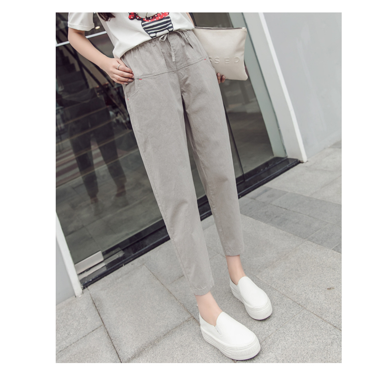 fashion female Harlan trousers plus size loose solid simple casual style women clothing 0652 40 210506