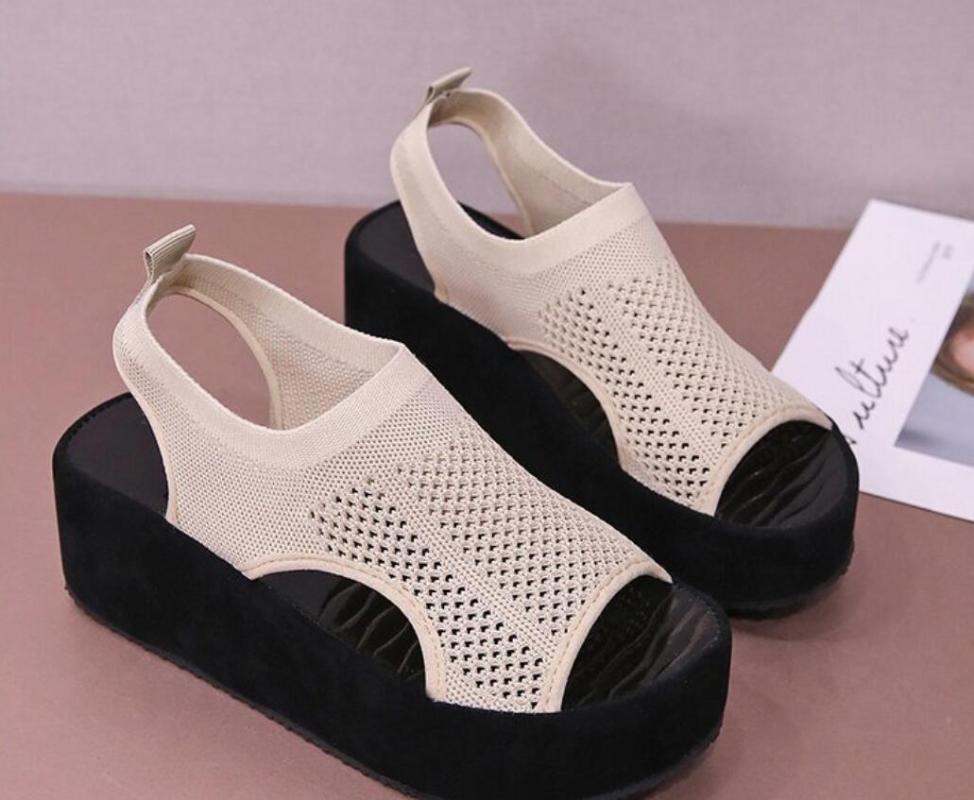 Sandals Sports Women's 2021 Summer Thick-soled Foot Fish Mouth Shoes Platform All-match