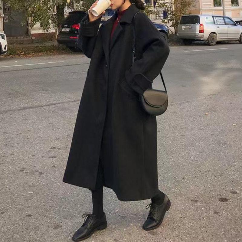 Women's Wool & Blends Casual Long Coat 2021 Autumn Turn-down Collar Versatile Solid Buttons Preppy Style Coats Fashion Loose, Black
Women's Wool & Blends Casual Long Coat 2021 Autumn Turn-down Collar Versatile Solid Buttons Preppy Style Coats Fashion Loose, Black