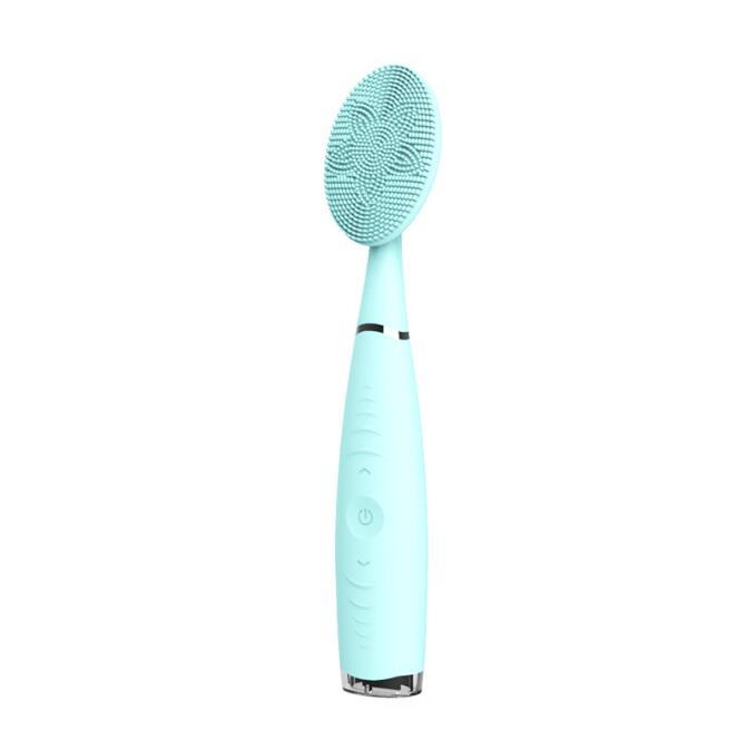 Portable New Facial Cleansing Brushes Face silicone Brush Face Cleaner Device Spa Skin Care Massage Beauty Machine charging pink blue