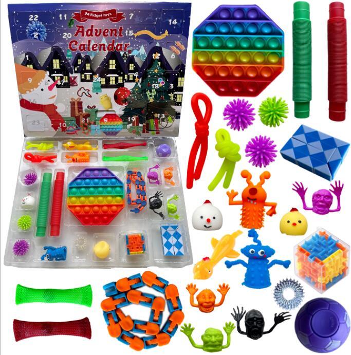 Party Favor 24PC Set Christmas Fidget Toys Advent Calender Blind Box Gifts Dimple Decompression Toy Soft Squeeze Logical Reasoning Training Novelty Gift GGA3890
Party Favor 24PC Set Christmas Fidget Toys Advent Calender Blind Box Gifts Dimple Decompression Toy Soft Squeeze Logical Reasoning Training Novelty Gift GGA3890