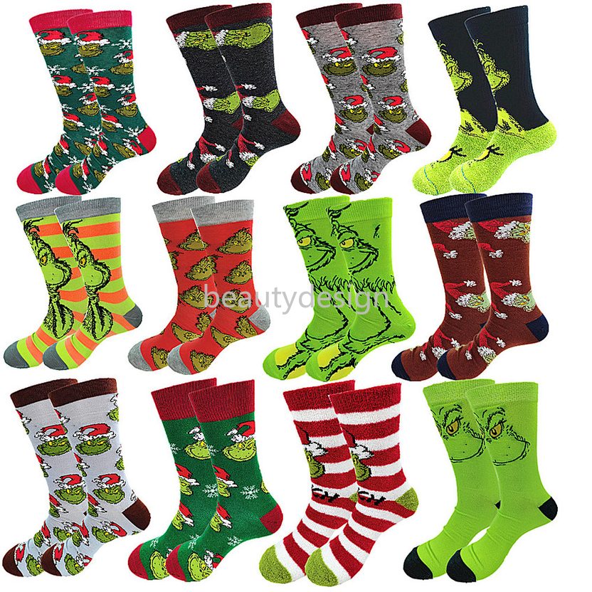 DHL Fast Cotton Down Yarn men Grinch Christmas socks Spring Autumn and Winter wear Funny Anime Street Wind Skateboard in the tube socks DD
DHL Fast Cotton Down Yarn men Grinch Christmas socks Spring Autumn and Winter wear Funny Anime Street Wind Skateboard in the tube socks DD
