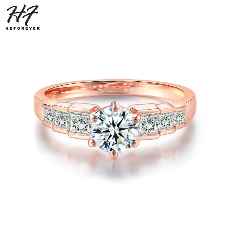 With Side Stones Trendy Luxury Crystal Rings Wedding For Women Rose Gold Color +Cubic Zirconia Party Xmas Fashion Jewelry R680, Silver
With Side Stones Trendy Luxury Crystal Rings Wedding For Women Rose Gold Color +Cubic Zirconia Party Xmas Fashion Jewelry R680, Silver